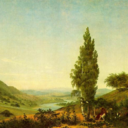 "John Constable's 'Serene Riverside Contemplation' - Hand-Painted English Landscape Oil Painting Reproduction"