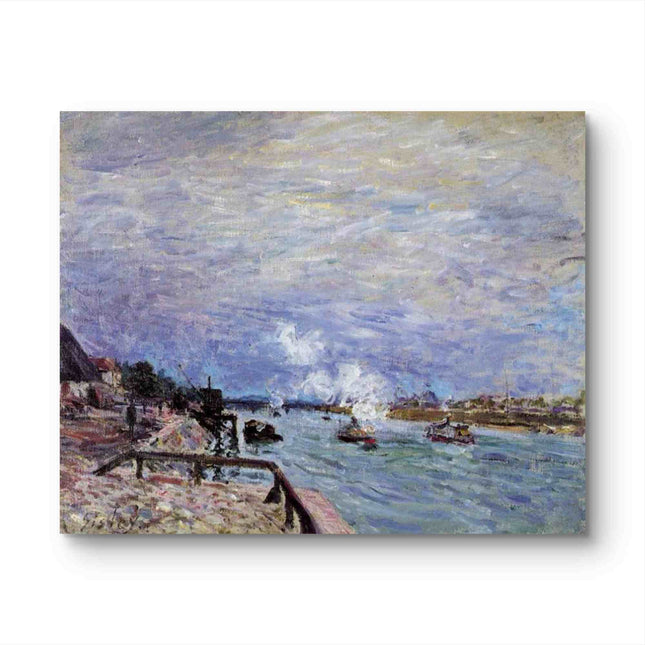 "Claude Monet's 'Riverside Tranquility' - Hand-Painted Impressionist Oil Painting Reproduction"