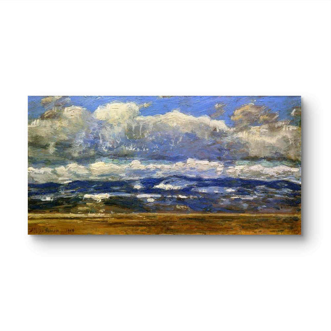 "Claude Monet's 'Dramatic Skies Over Open Land' - Hand-Painted Impressionist Oil Painting Reproduction"