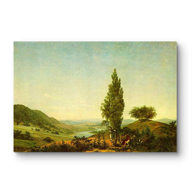 "John Constable's 'Serene Riverside Contemplation' - Hand-Painted English Landscape Oil Painting Reproduction"