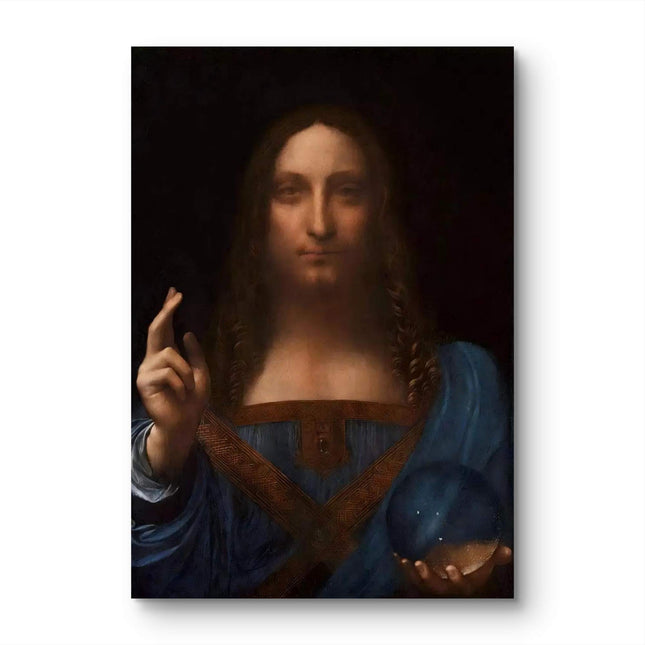 "Leonardo da Vinci's 'Salvator Mundi' - Premium Hand-Painted Oil Reproduction on Canvas"