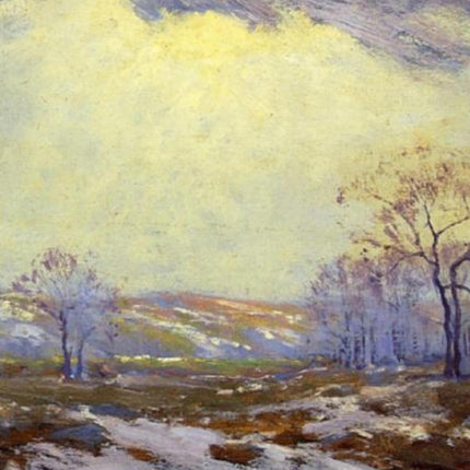 "Claude Monet's 'Winter Fields at Dusk' - Premium Hand-Painted Oil Reproduction on Canvas"