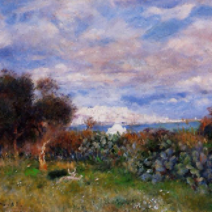 "Pierre-Auguste Renoir's 'Tranquil Waterside' - Premium Hand-Painted Oil Painting Reproduction"