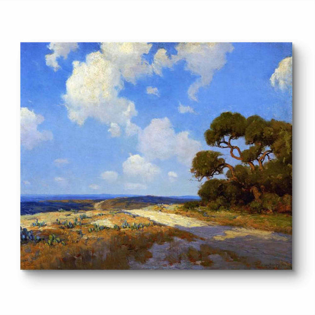 "Julian Onderdonk's 'Texas Desert Path' - Premium Hand-Painted Oil Reproduction on Canvas"