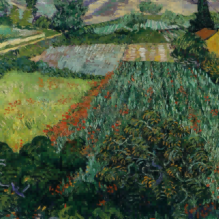 "Vincent van Gogh's 'Field with Poppies' - Premium Hand-Painted Oil Reproduction on Canvas"