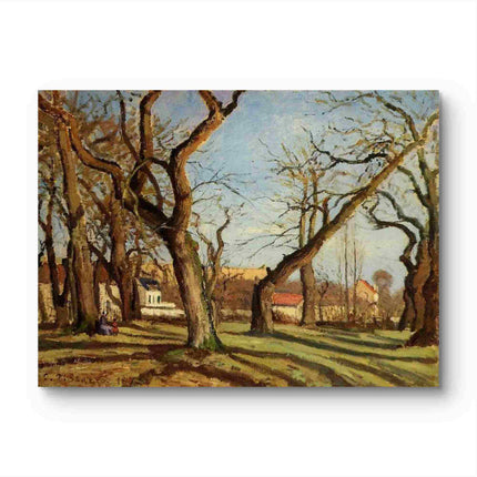 "Camille Pissarro's 'Sun-Dappled Country Lane' - Hand-Painted Impressionist Oil Painting Reproduction"