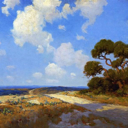 "Julian Onderdonk's 'Texas Desert Path' - Premium Hand-Painted Oil Reproduction on Canvas"