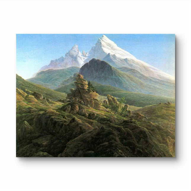 "Albert Bierstadt's 'Majestic Alpine Splendor' - Hand-Painted Landscape Oil Painting Reproduction"