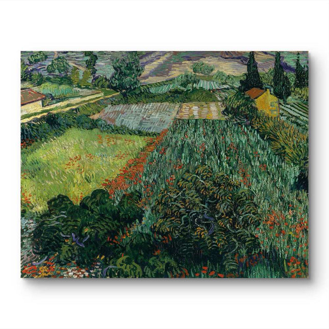 "Vincent van Gogh's 'Field with Poppies' - Premium Hand-Painted Oil Reproduction on Canvas"