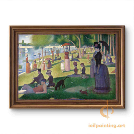"Georges Seurat's 'A Sunday Afternoon on the Island of La Grande Jatte' - Premium Hand-Painted Oil Reproduction on Canvas"