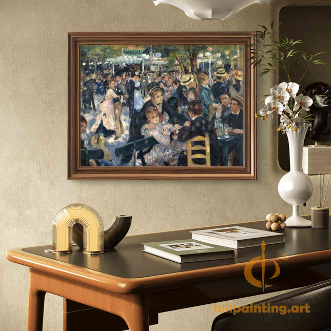 "Pierre-Auguste Renoir's 'Dance at Le Moulin de la Galette' - Premium Hand-Painted Oil Reproduction on Canvas"