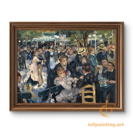 "Pierre-Auguste Renoir's 'Dance at Le Moulin de la Galette' - Premium Hand-Painted Oil Reproduction on Canvas"