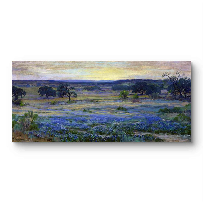 "Julian Onderdonk Inspired 'Texas Bluebonnet Field' - Premium Hand-Painted Oil Reproduction on Canvas"