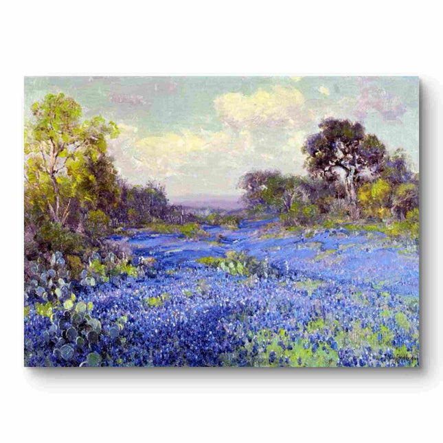 "Vincent van Gogh Inspired 'Azure Floral Symphony' - Premium Hand-Painted Oil Reproduction on Canvas"