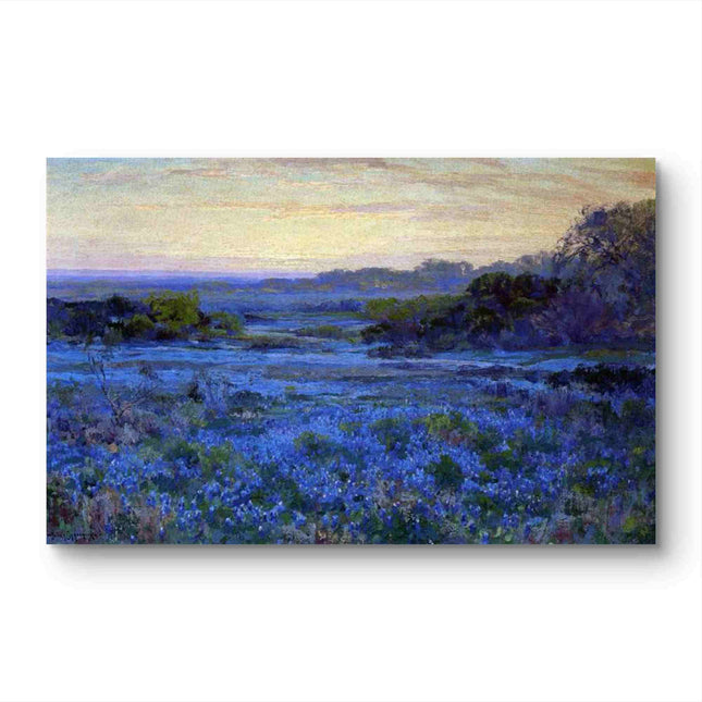 "Robert Julian Onderdonk's 'Texas Bluebonnet Landscape' - Premium Hand-Painted Oil Reproduction on Canvas"