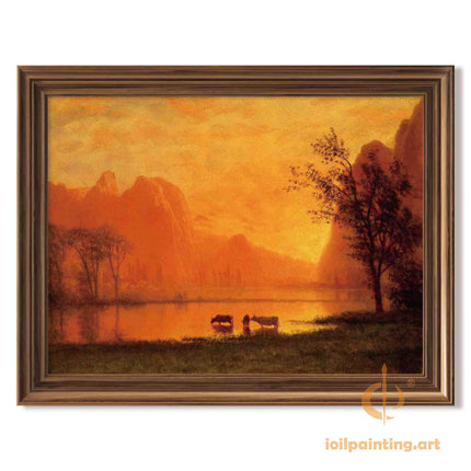 "John Constable's 'Evening Pastoral' - Hand-Painted Landscape Oil Painting Reproduction"