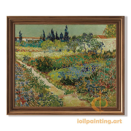 "Vincent van Gogh's 'Garden at Auvers' - Premium Hand-Painted Oil Reproduction on Canvas"