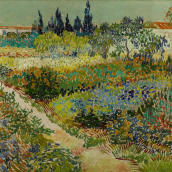"Vincent van Gogh's 'Garden at Auvers' - Premium Hand-Painted Oil Reproduction on Canvas"