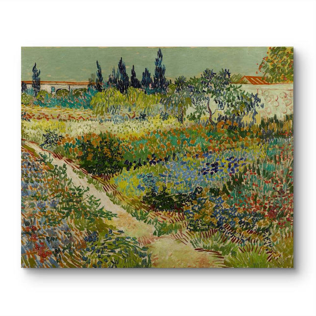 "Vincent van Gogh's 'Garden at Auvers' - Premium Hand-Painted Oil Reproduction on Canvas"