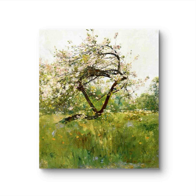 "Childe Hassam's 'Spring Blossoms' - Hand-Painted Floral Landscape Oil Painting Reproduction"