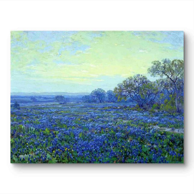 "Julian Onderdonk Inspired 'Texas Bluebonnet Field' - Premium Hand-Painted Oil Reproduction on Canvas"