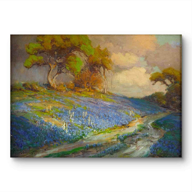 "Julian Onderdonk Inspired 'Texas Bluebonnet Meadow' - Premium Hand-Painted Oil Reproduction on Canvas"