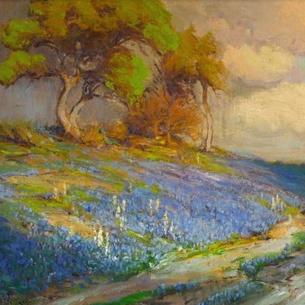 "Julian Onderdonk Inspired 'Texas Bluebonnet Meadow' - Premium Hand-Painted Oil Reproduction on Canvas"