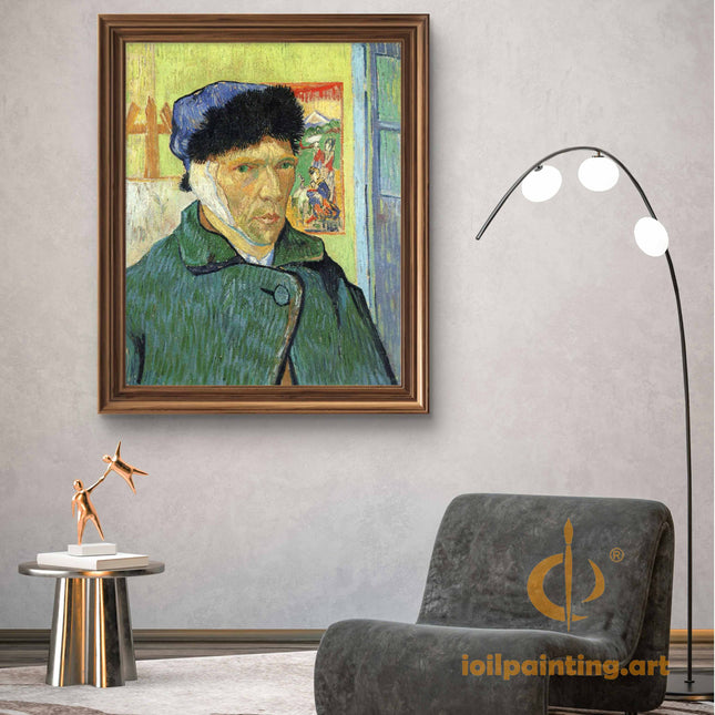 "Vincent van Gogh's 'Self-Portrait with Bandaged Ear' - Premium Hand-Painted Oil Reproduction on Canvas"