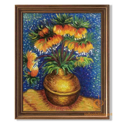 "Vincent van Gogh Inspired 'Floral Still Life' - Premium Hand-Painted Oil Reproduction on Canvas"