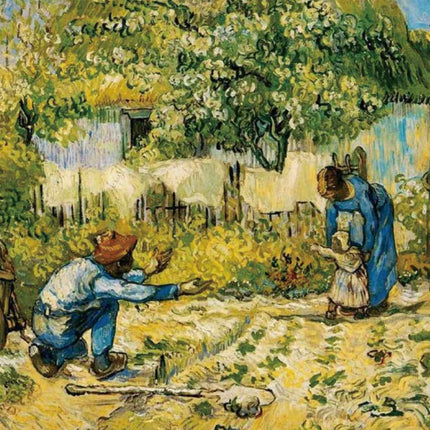 "Vincent van Gogh's 'Family Moment in the Garden' - Premium Hand-Painted Oil Reproduction on Canvas"
