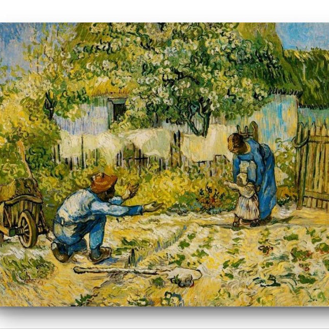 "Vincent van Gogh's 'Family Moment in the Garden' - Premium Hand-Painted Oil Reproduction on Canvas"