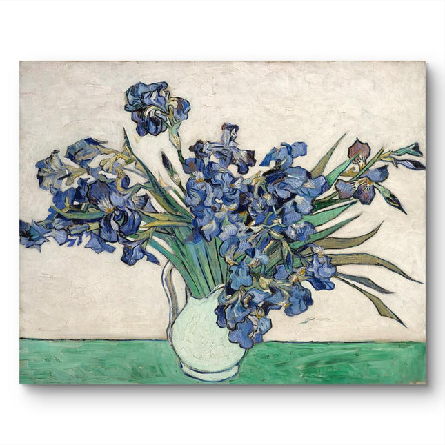 "Vincent van Gogh's 'Vase with Irises' - Premium Hand-Painted Oil Reproduction on Canvas"