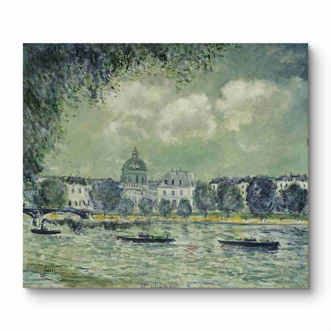 "Alfred Sisley's 'Tranquil Riverside' - Hand-Painted Impressionist Oil Painting Reproduction"