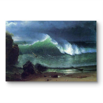 "Ivan Aivazovsky's 'Stormy Sea with Distant Ship' - Hand-Painted Seascape Oil Painting Reproduction"
