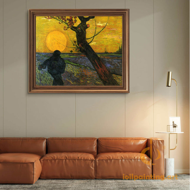 "Vincent van Gogh's 'Sunlit Landscape with Figure' - Premium Hand-Painted Oil Reproduction on Canvas"