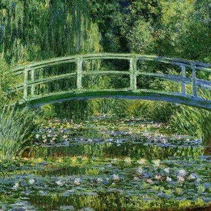 "Claude Monet's 'The Japanese Bridge over Water Lily Pond' - Premium Hand-Painted Oil Reproduction on Canvas"