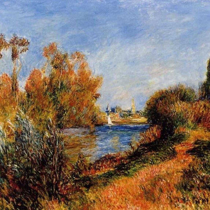 "Pierre-Auguste Renoir's 'Autumn River Landscape' - Premium Hand-Painted Oil Reproduction on Canvas"
