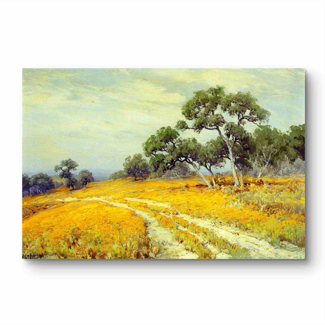 "Julian Onderdonk's Pastoral Landscape Oil Painting Reproduction - Serene Meadow with Winding Path