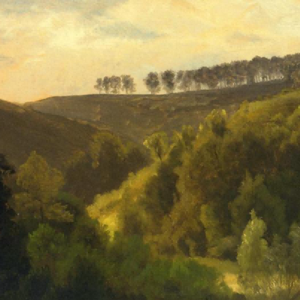 "John Constable's 'Verdant Valley Serenity' - Hand-Painted Landscape Oil Painting Reproduction"