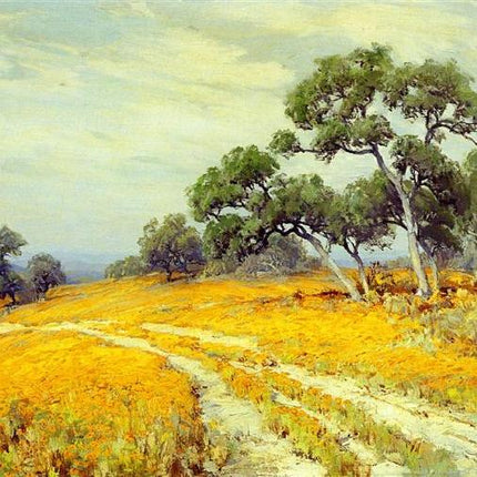 "Julian Onderdonk's Pastoral Landscape Oil Painting Reproduction - Serene Meadow with Winding Path