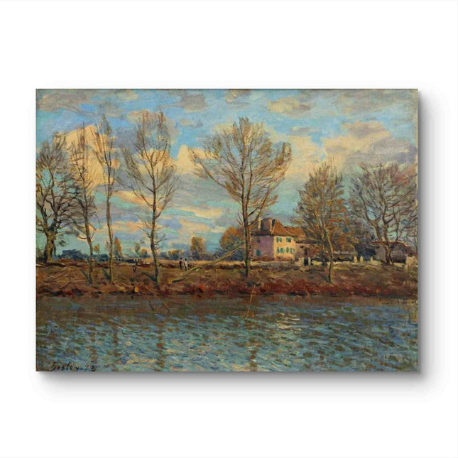 "Claude Monet's 'Riverside Cottage' - Hand-Painted Impressionist Oil Painting Reproduction"