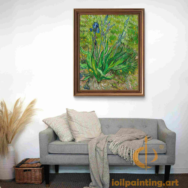 "Vincent van Gogh's 'Irises in Bloom' - Premium Hand-Painted Oil Reproduction on Canvas"