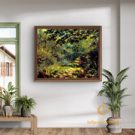 "Pierre-Auguste Renoir's 'Forest Pathway' - Premium Hand-Painted Oil Painting Reproduction"