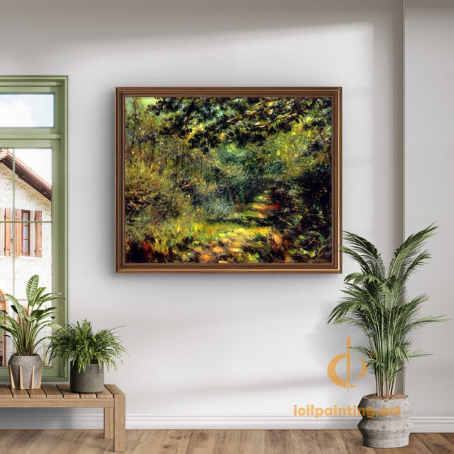 "Pierre-Auguste Renoir's 'Forest Pathway' - Premium Hand-Painted Oil Painting Reproduction"