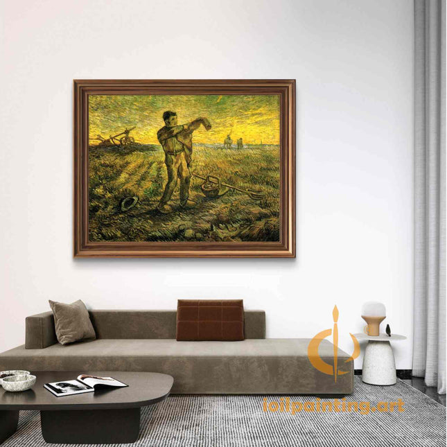 "Vincent van Gogh's 'The Sower' - Premium Hand-Painted Oil Reproduction on Canvas"