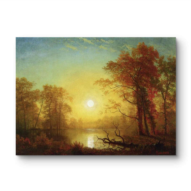 "John Constable's 'Autumn Lakeside Serenity' - Hand-Painted Landscape Oil Painting Reproduction"