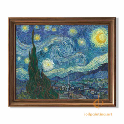 "Vincent van Gogh's 'Starry Night' - Premium Hand-Painted Oil Reproduction on Canvas"