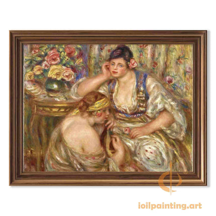 "Pierre-Auguste Renoir's 'Intimate Conversation' - Premium Hand-Painted Oil Painting Reproduction"