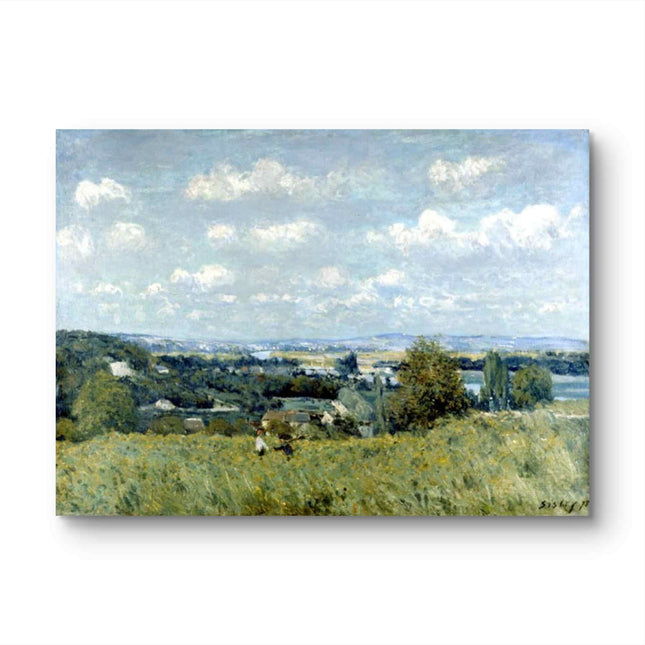 "Alfred Sisley's 'Golden Countryside' - Hand-Painted Impressionist Oil Painting Reproduction"