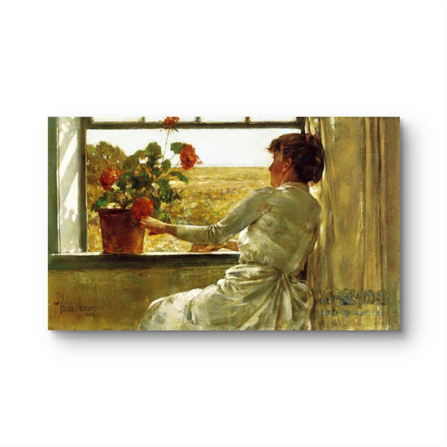 "Edmund Charles Tarbell's 'Girl by the Window' - Hand-Painted Classical Oil Painting Reproduction"